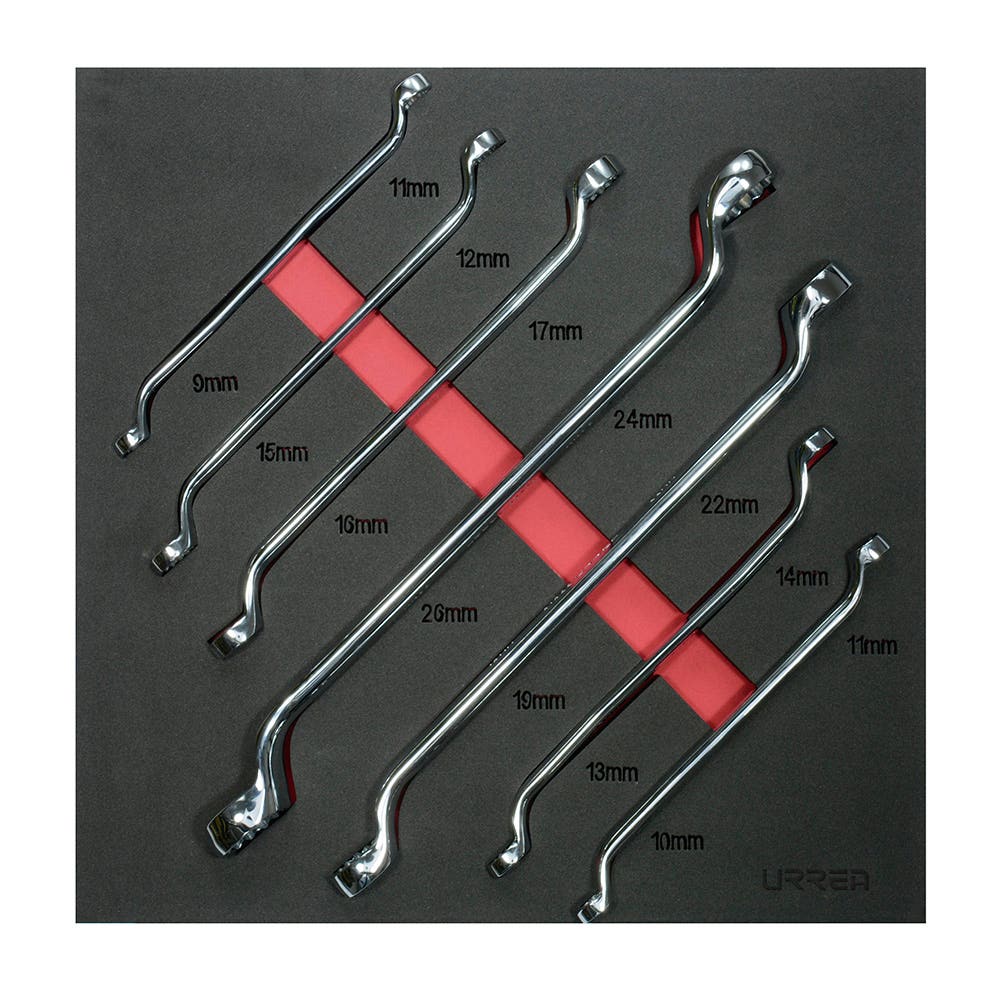 Juego de llaves de estrías 45° métricas 7 piezas, CH214-C Urrea