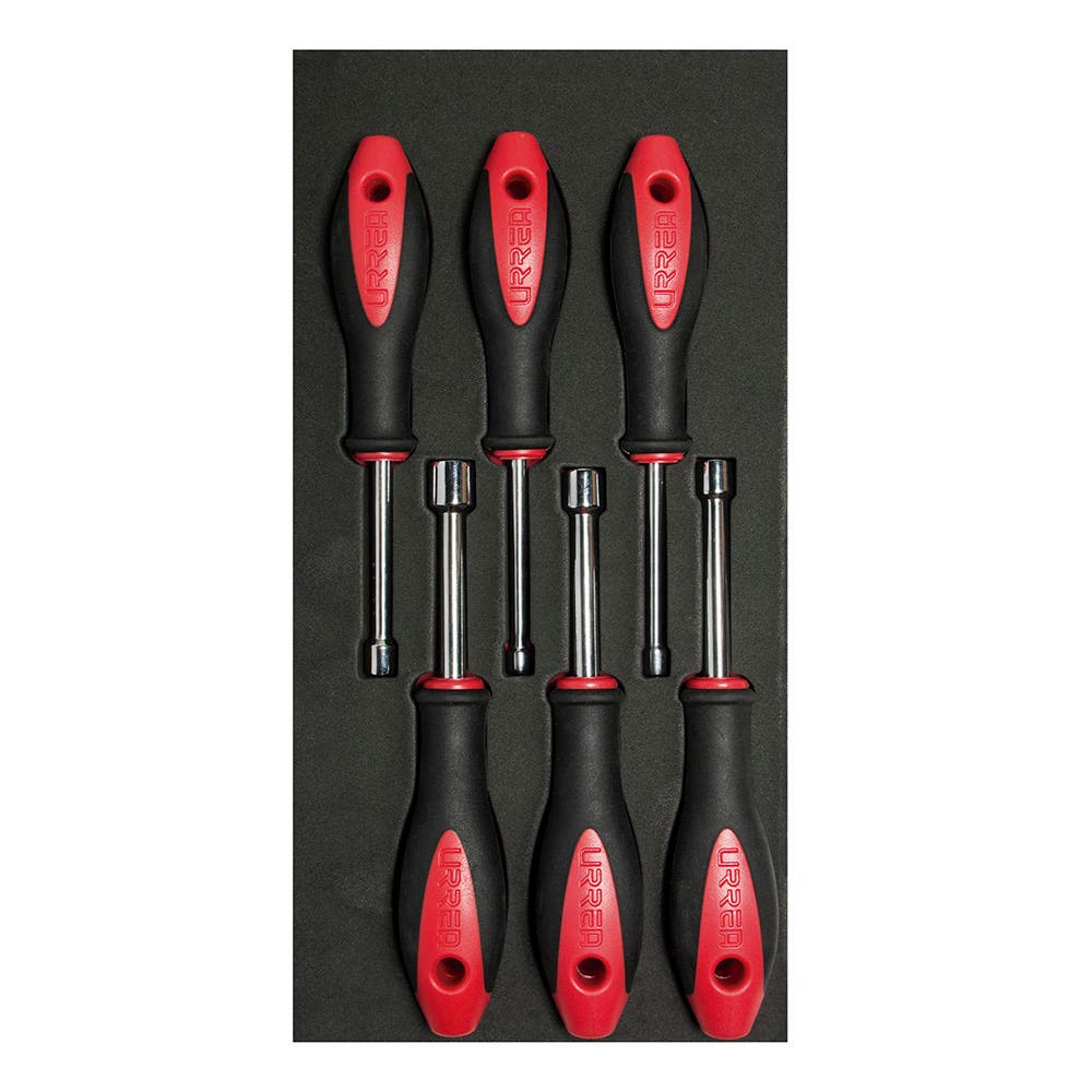 Juego de destornilladores con mango bimaterial de caja 6 piezas, CH118-C Urrea