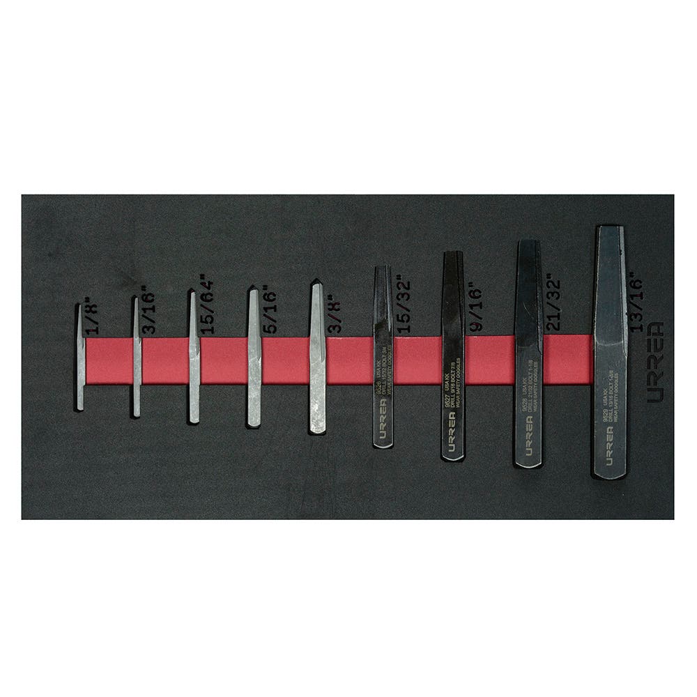 Juego de extractores rectos para tubo 9 piezas CH132-C Urrea