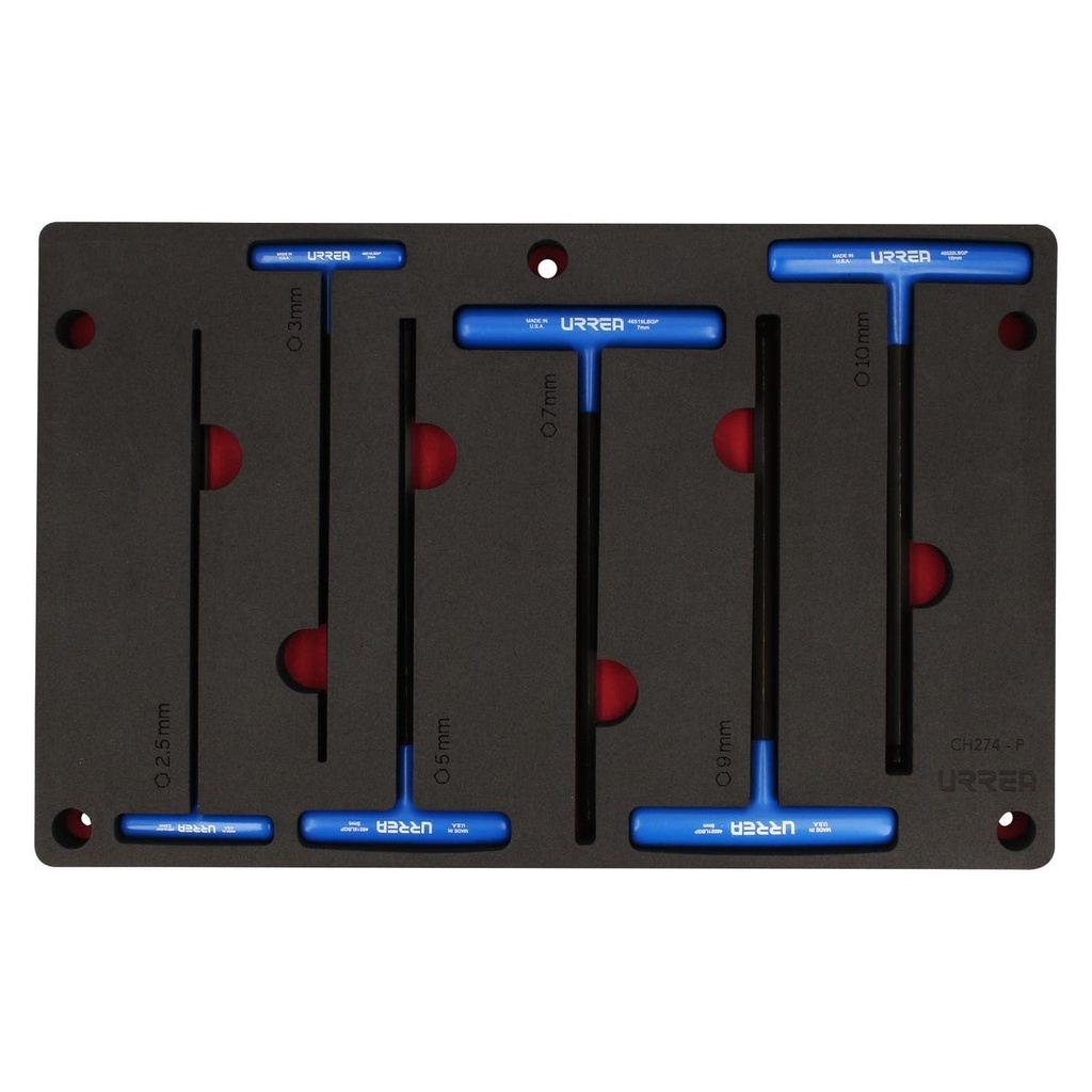 Charola de espuma de EVA para juego CH274P Urrea