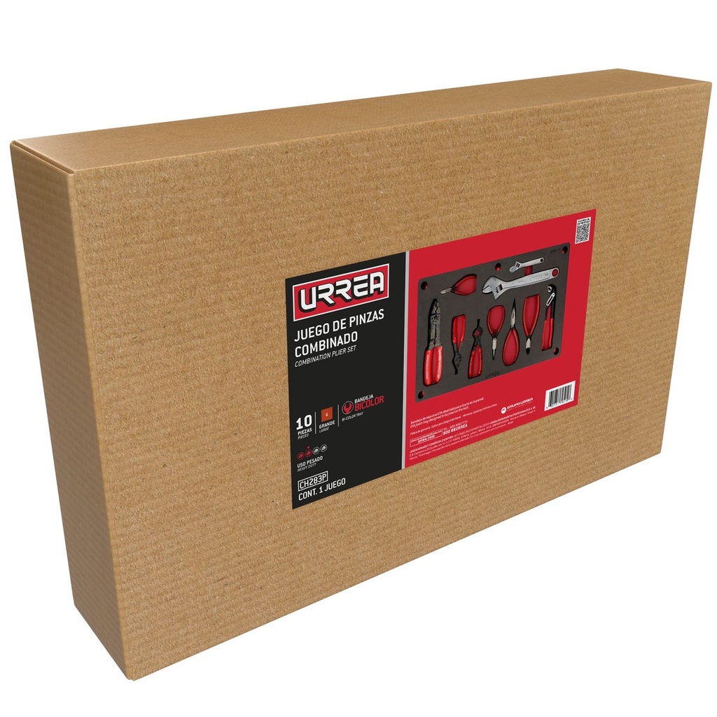 Juego combinado de herramienta 10 piezas, CH283P-C Urrea