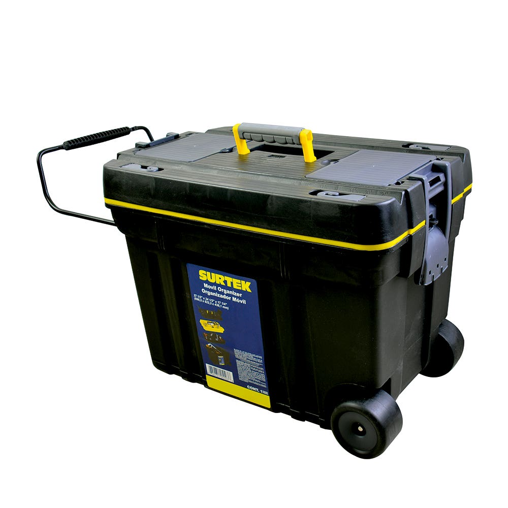 Organizador plástico móvil 14" x 24" 2 secciones Surtek