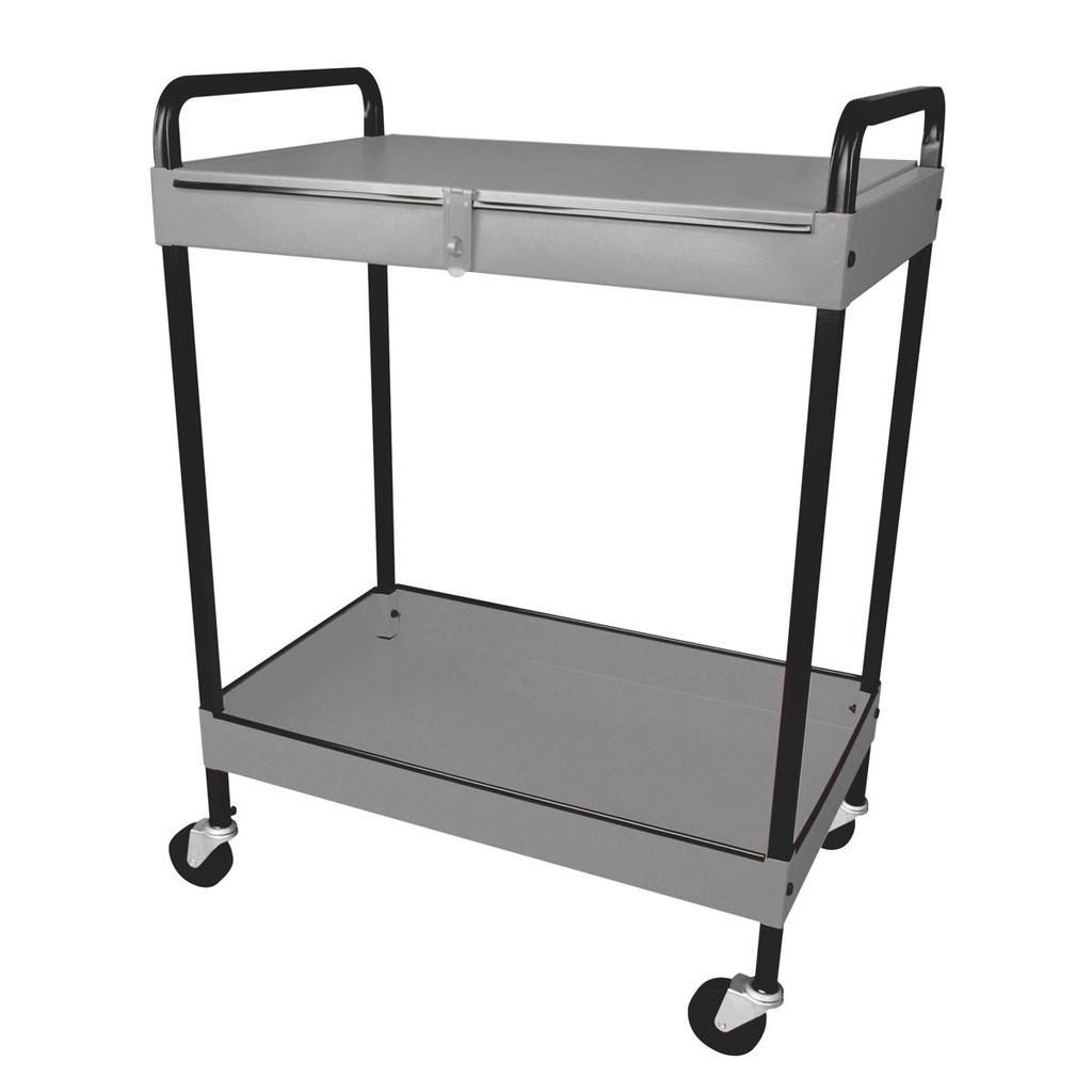 Carro utilitario de lámina gris 2 niveles 25" Surtek