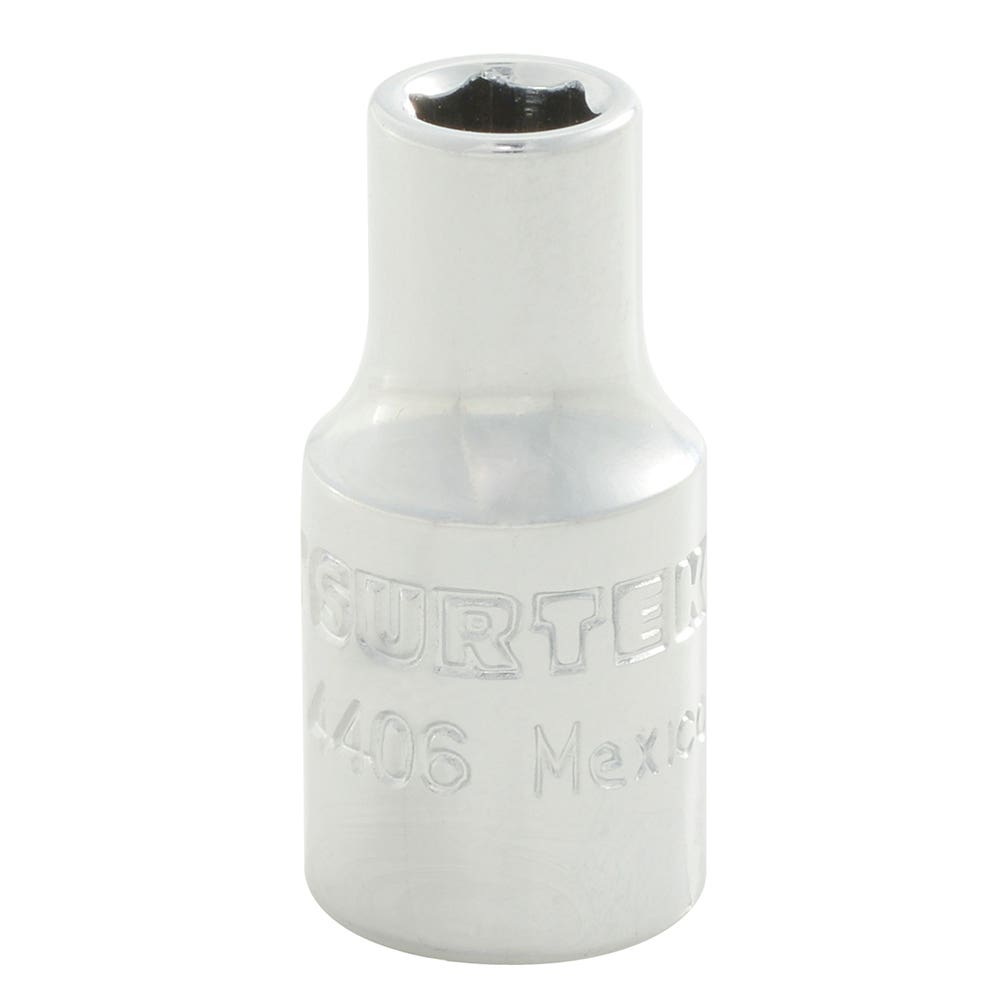 Dado cuadro de 1/4", 6 puntas, en pulgadas, 3/16" Surtek