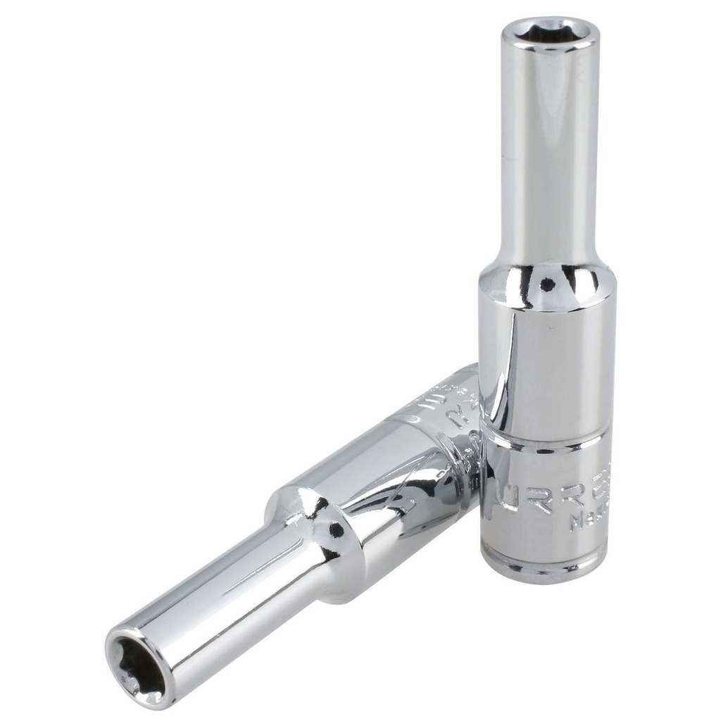 Dado largo cuadro de 1/4", 6 puntas, en pulgadas, 1/4" Urrea