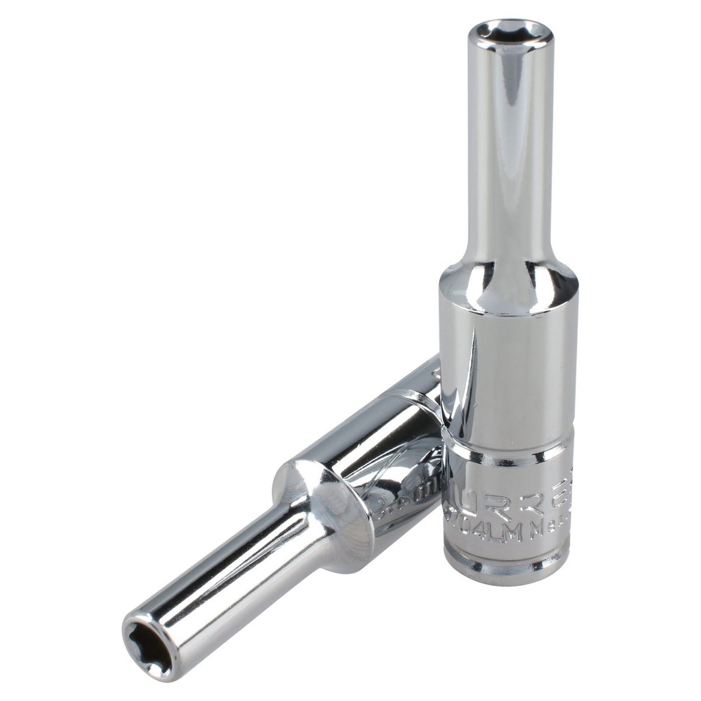 Dado largo cuadro de 1/4", 6 puntas, métrico, 4 mm Urrea