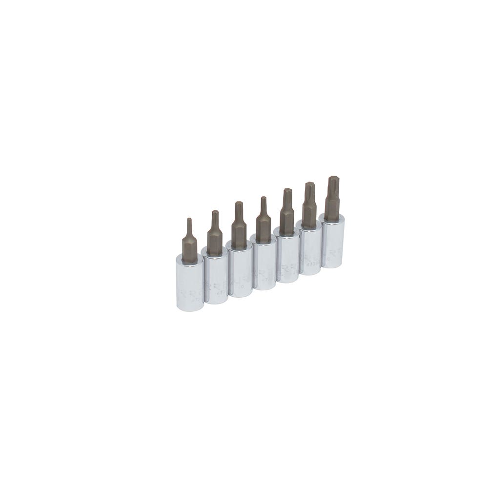Juego de dados con punta torx cuadro de 1/4", 7 piezas Urrea