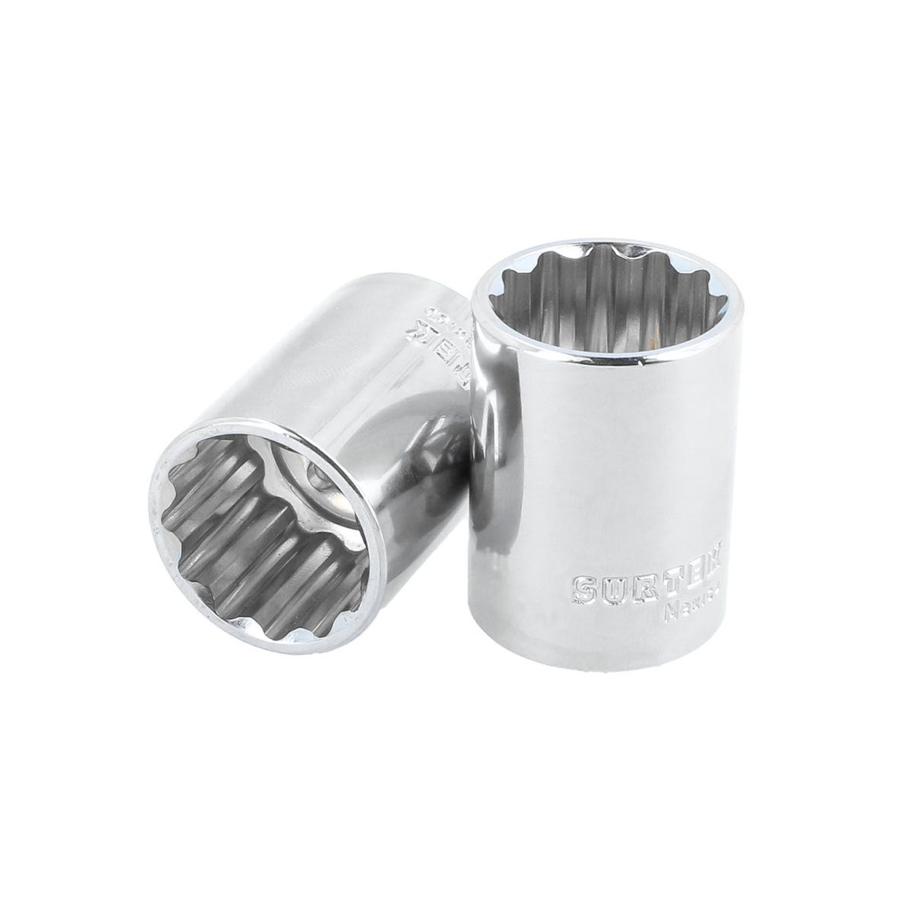 [F5132] Dado cuadro de 3/8", 12 puntas, en pulgadas, 1" Surtek