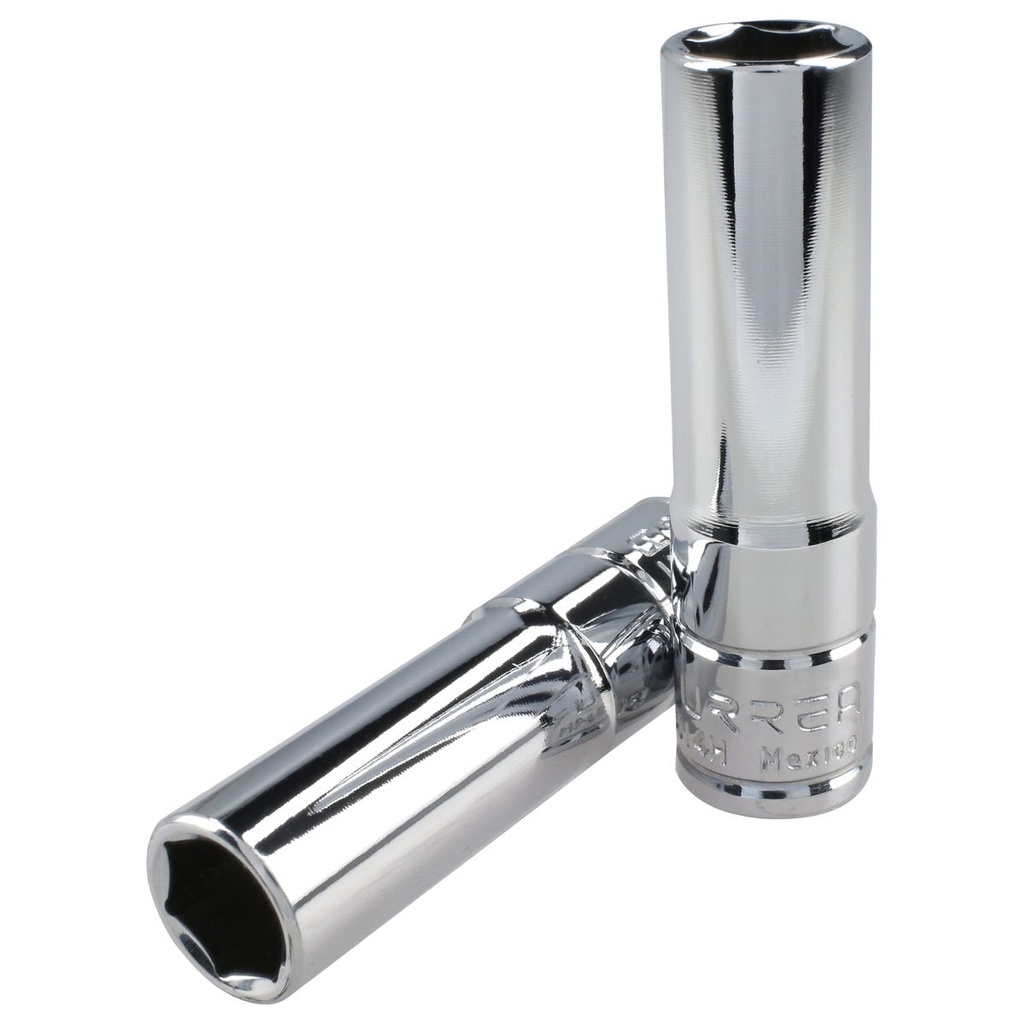 Dado largo cuadro de 3/8", 6 puntas, en pulgadas, 7/16" Urrea