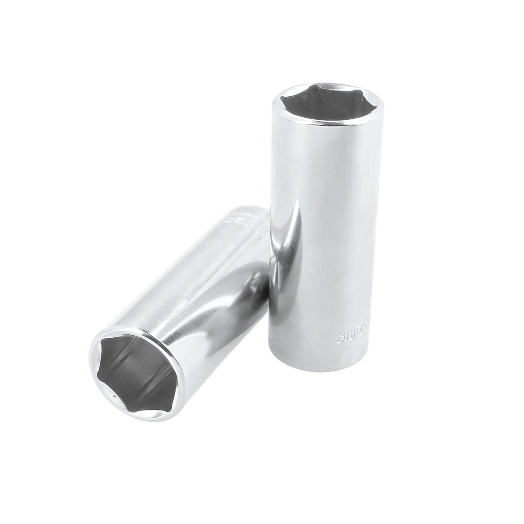 Dado largo cuadro de 3/8" 6 puntas, en pulgadas, 1/2" Surtek