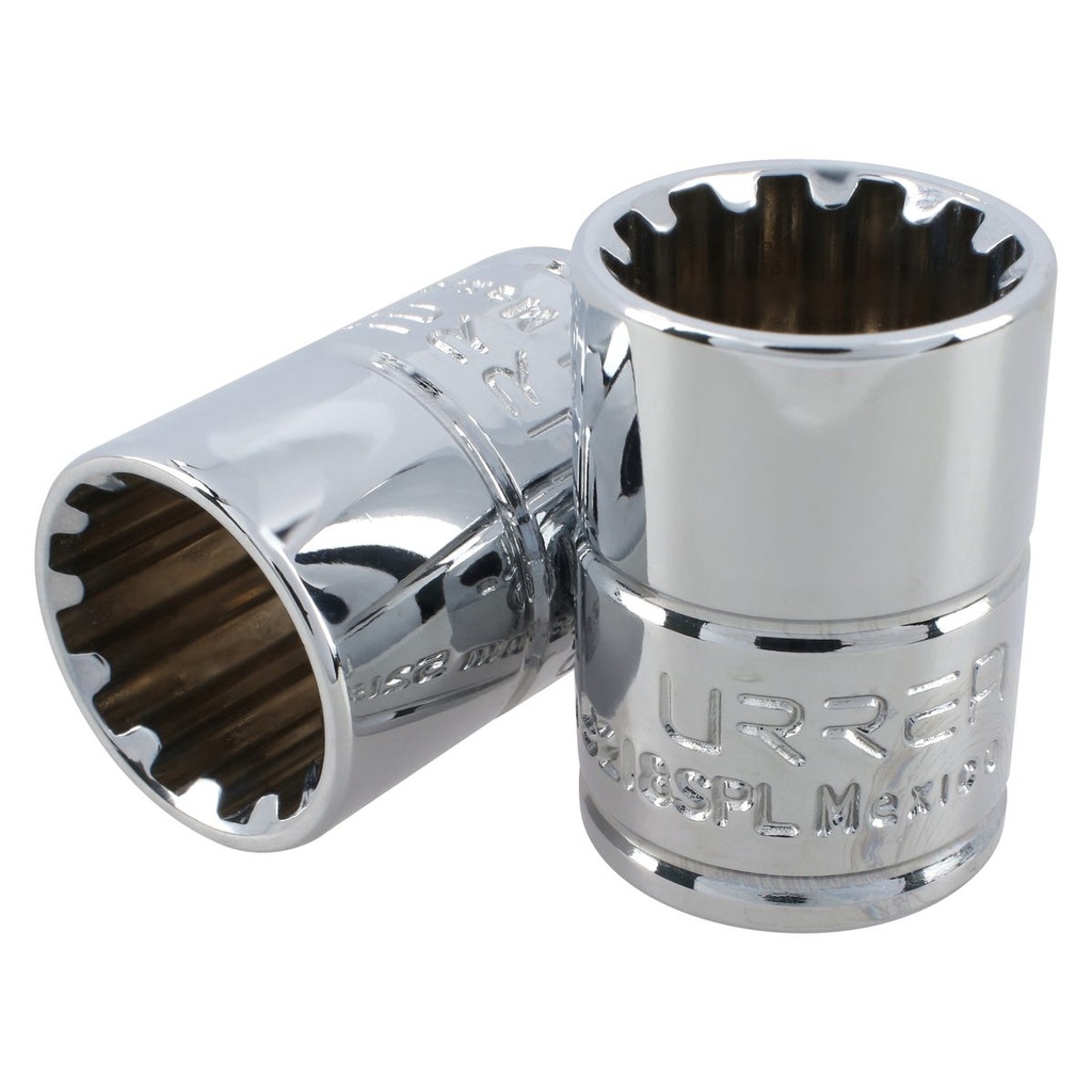 Dado Spline cuadro de 3/8", #18 Urrea