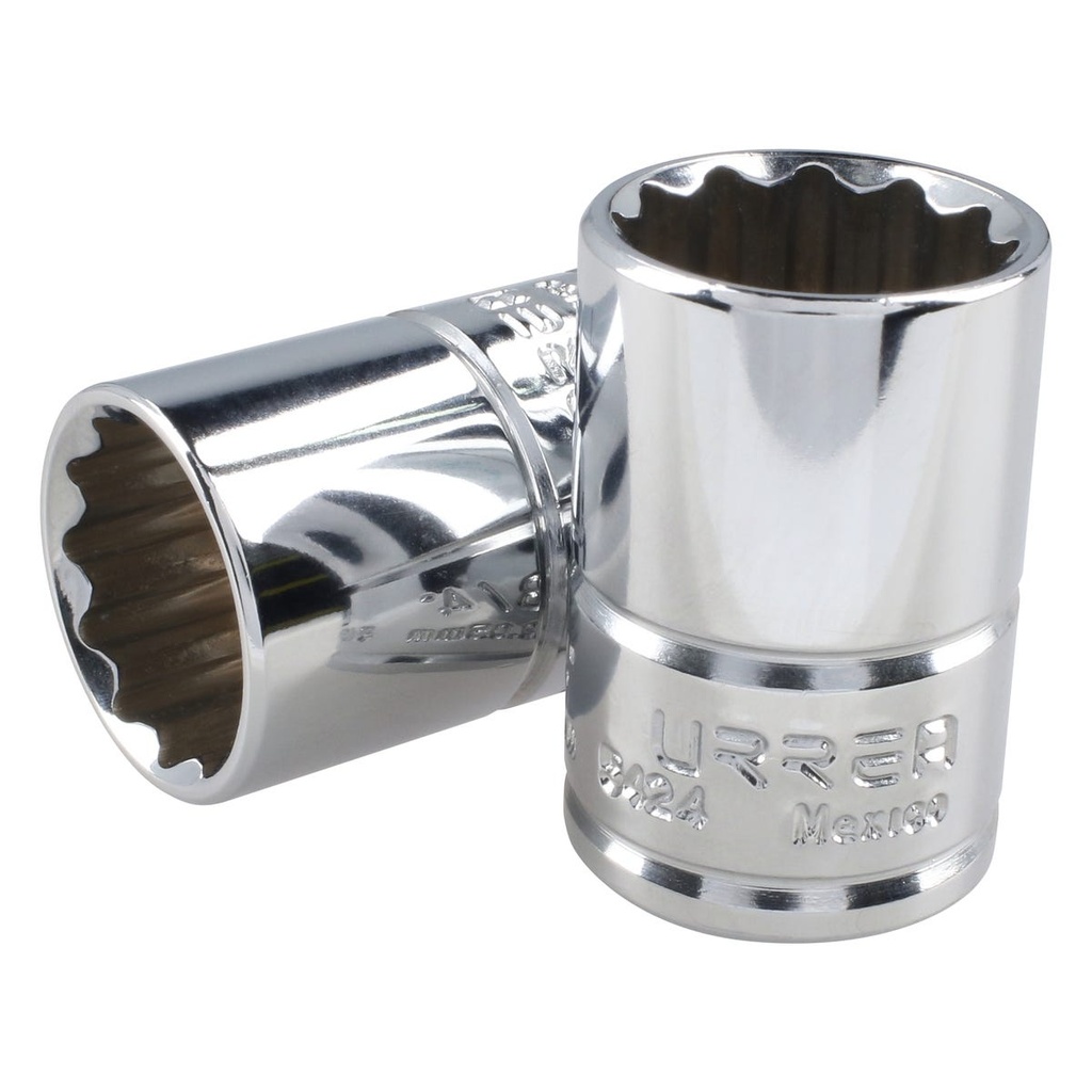 [5424] Dado cuadro de 1/2", 12 puntas, en pulgadas, 3/4" Urrea