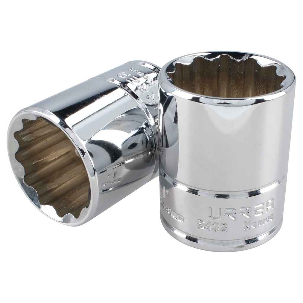 Dado cuadro de 1/2", 12 puntas, en pulgadas, 1" Urrea