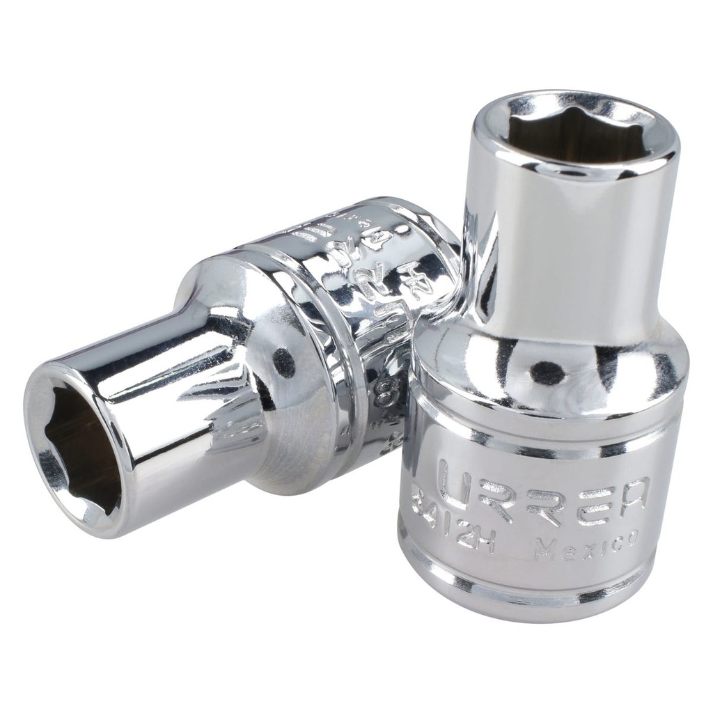 Dado cuadro de 1/2", 6 puntas, en pulgadas, 3/8" Urrea