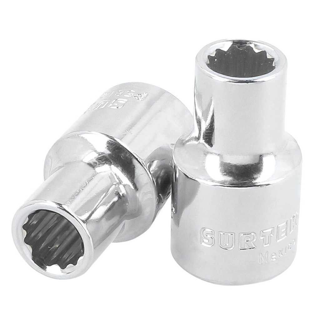 Dado en pulgadas cuadro de 1/2", 12 puntas, 1/2" Surtek