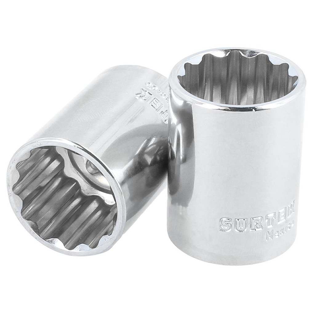 [F5824] Dado en pulgadas cuadro de 1/2", 12 puntas, 3/4" Surtek