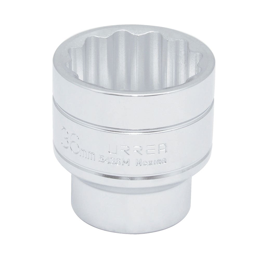 Dado cuadro de 1/2", 12 puntas, métrico, 36 mm Urrea