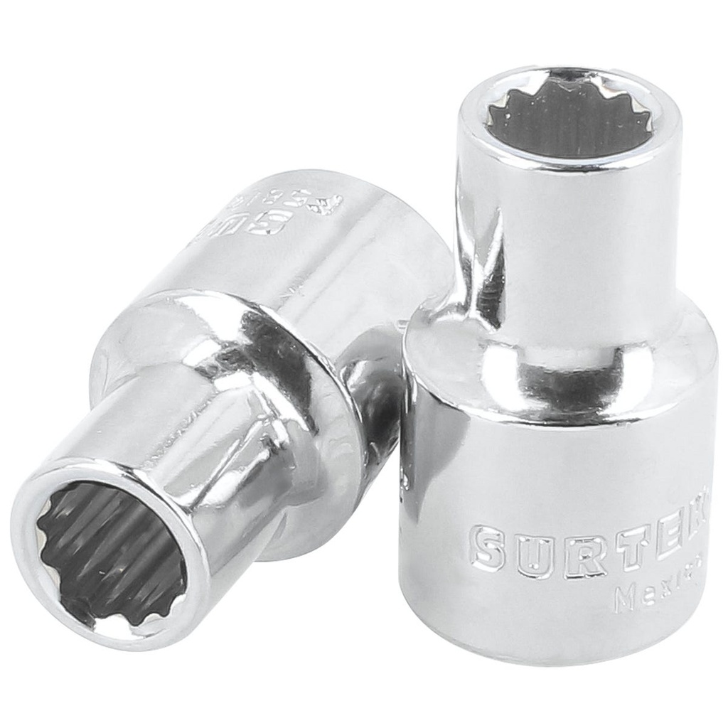 Dado cuadro de 1/2", 12 puntas, métrico, 13 mm Surtek