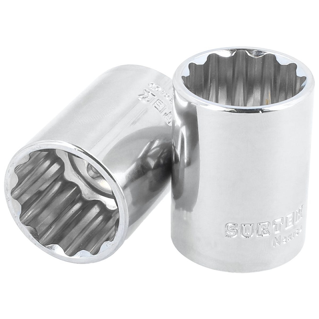 Dado cuadro de 1/2", 12 puntas, métrico, 15 mm Surtek