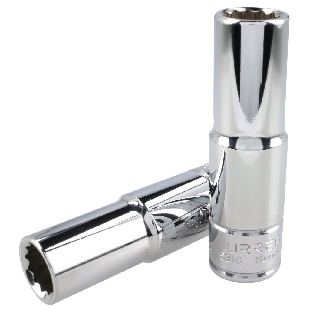 Dado largo cuadro de 1/2", 12 puntas, en pulgadas, 1/2" Urrea