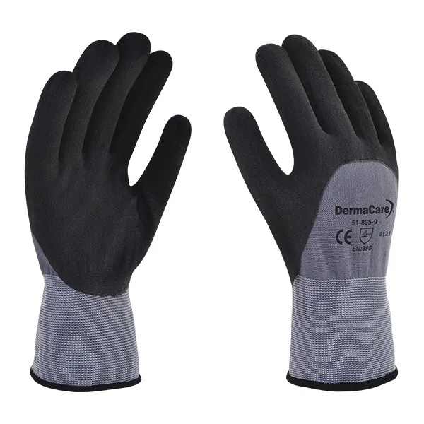 Guante de Nylon Gris con Revestimiento de Nitrilo