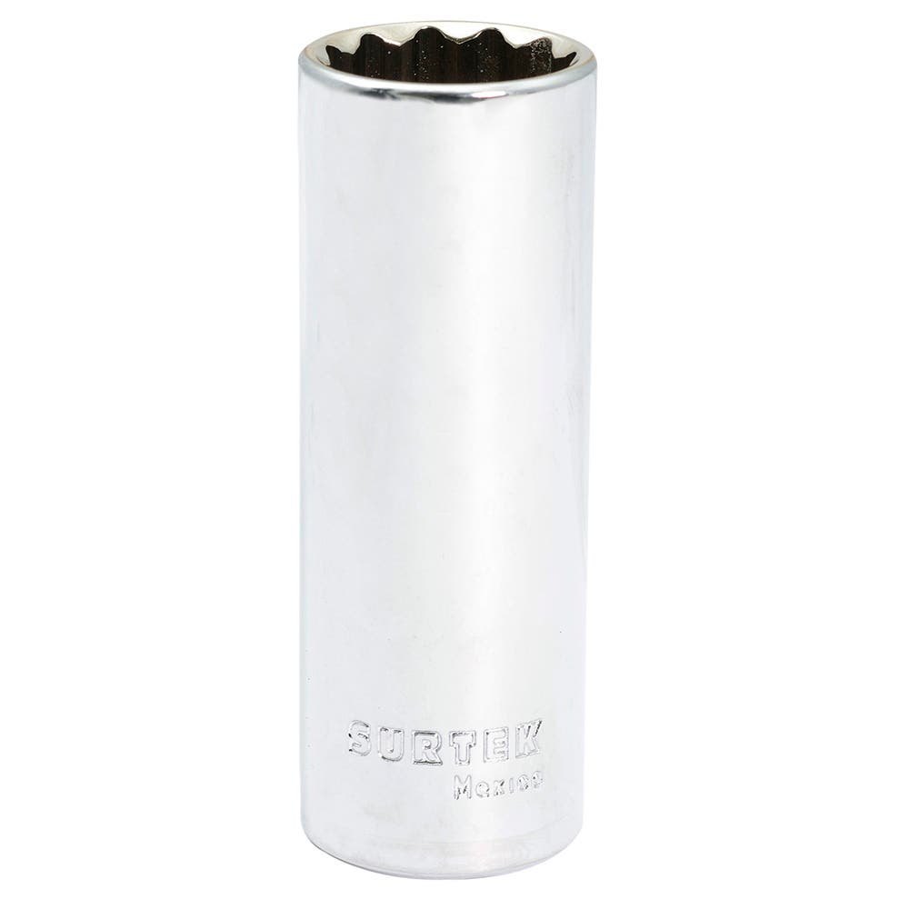 [F5826L] Dado largo cuadro de 1/2", 12 puntas, en pulgadas, 13/16" Surtek