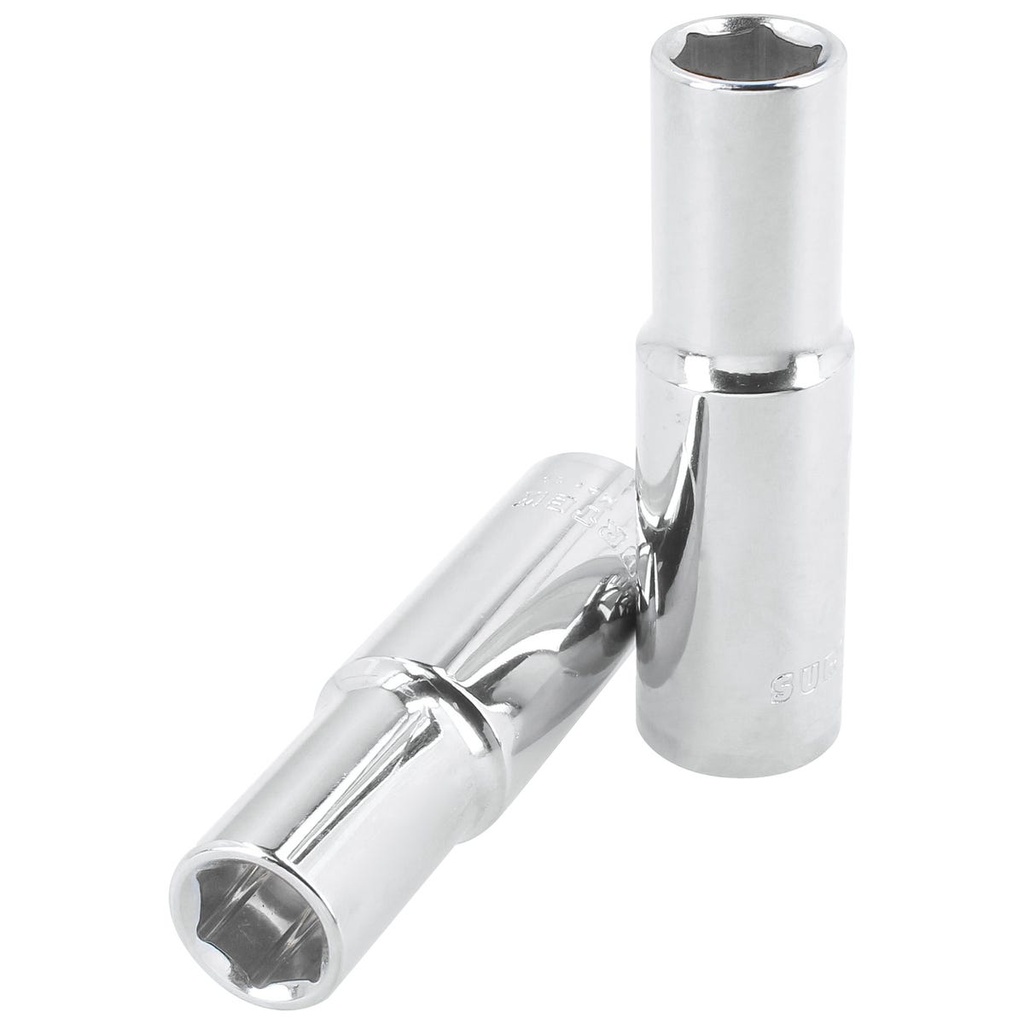 Dado largo cuadro de 1/2", 6 puntas, en pulgadas, 3/8" Surtek