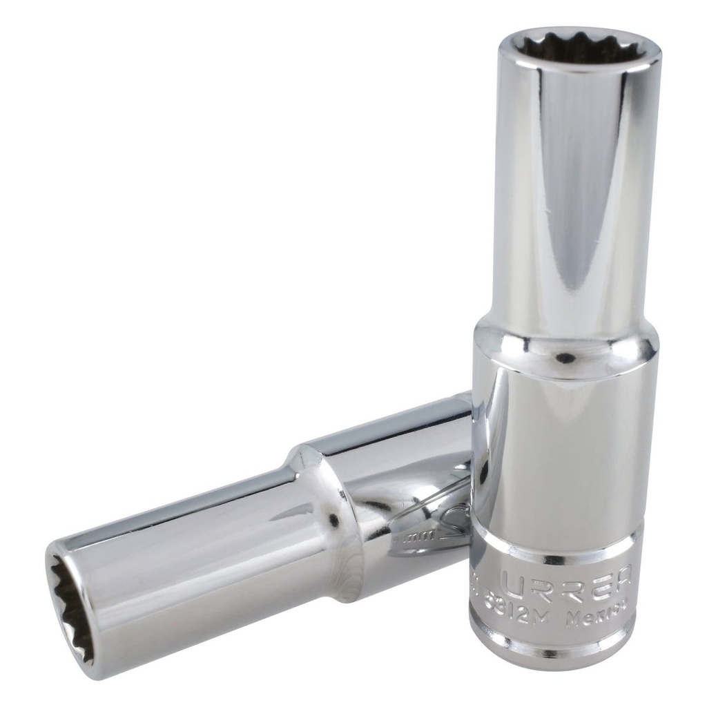 Dado largo cuadro de 1/2", 12 puntas, métrico, 12 mm Urrea