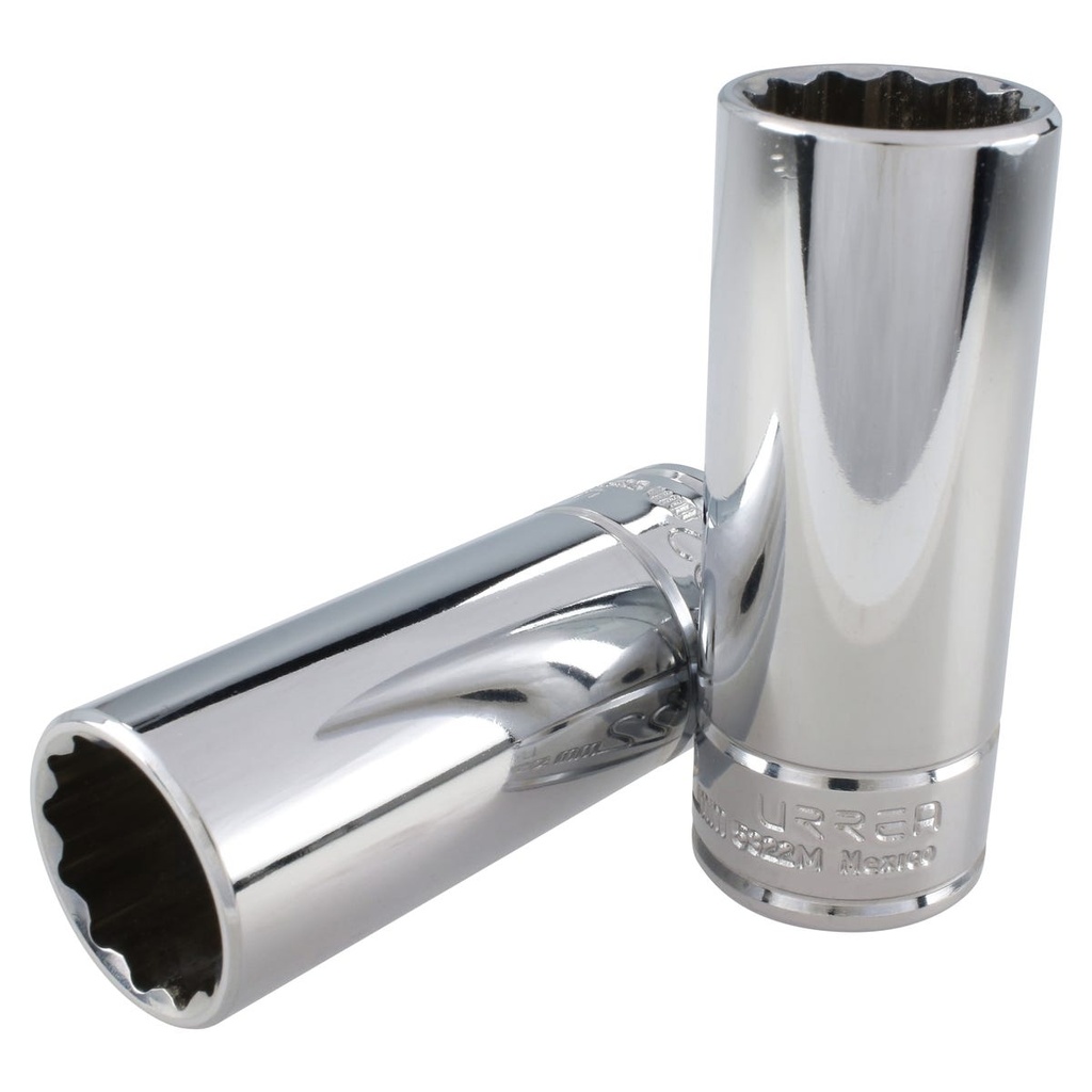 Dado largo cuadro de 1/2", 12 puntas, métrico, 22 mm Urrea