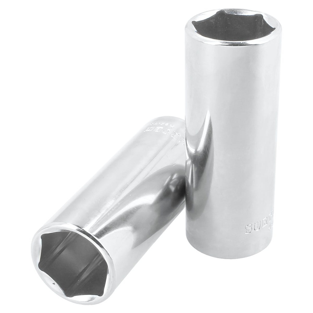 Dado largo cuadro de 1/2", 6 puntas, métrico, 16 mm Surtek