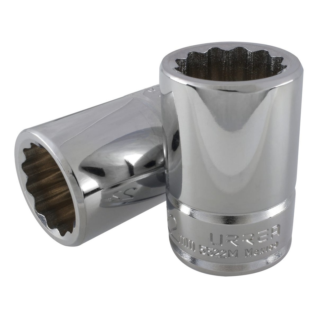 Dado cuadro de 3/4", 12 puntas, métrico, 22 mm Urrea