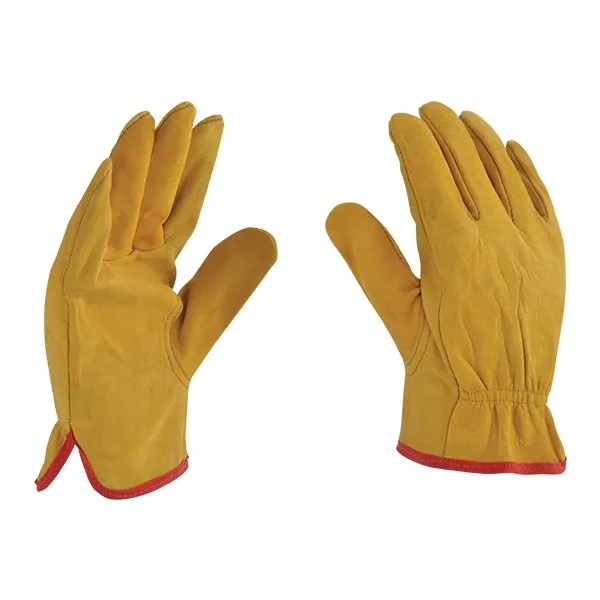 [93-890-5] Guante de Piel de Res tipo Argonero con Puño Elástico (5)