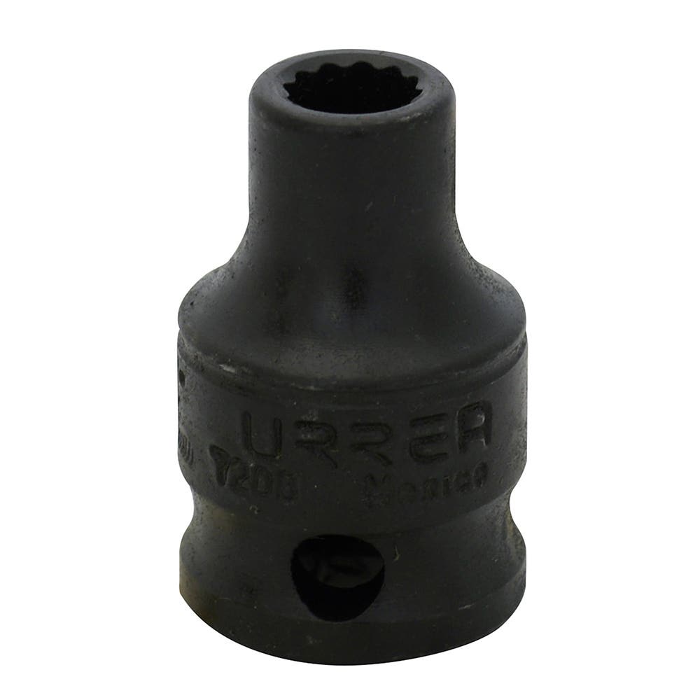 Dado de impacto cuadro de 3/8", 12 puntas, en pulgadas, 1/4" Urrea