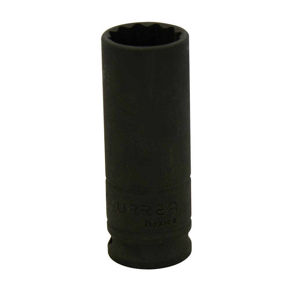 Dado de impacto largo cuadro de 3/8", 12 puntas, en pulgadas, 3/4" Urrea