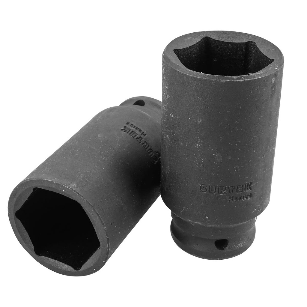 Dado de impacto largo cuadro de 1/2", 6 puntas, en pulgadas, 1-1/4" Surtek