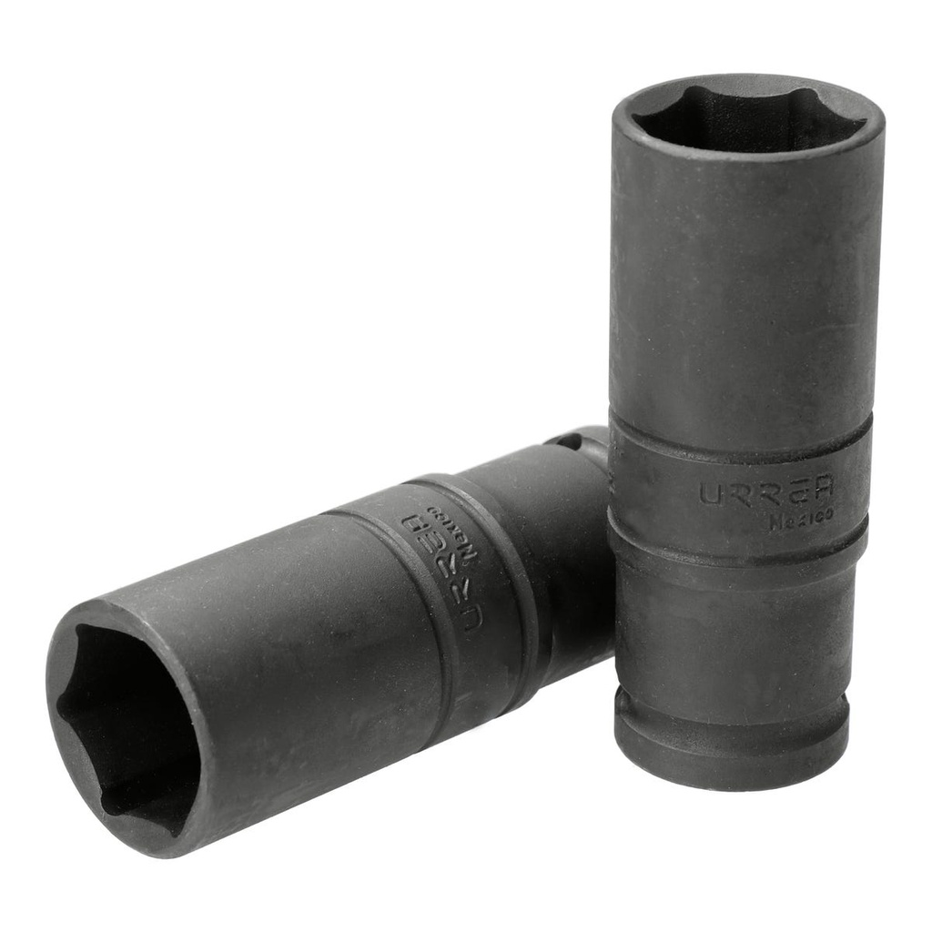 Dado de impacto pared delgada cuadro de 1/2", 6 puntas, en pulgadas, 1" Urrea