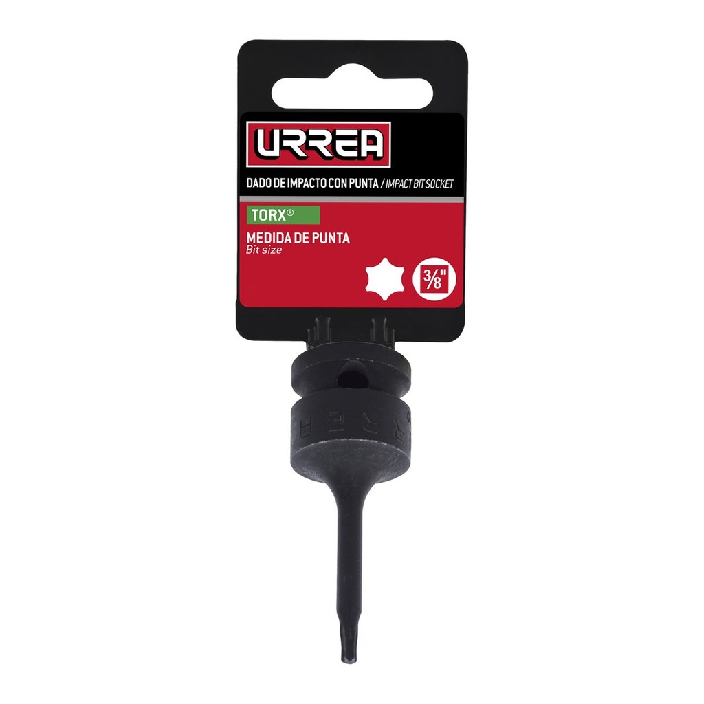 Dado de impacto con punta hexagonal cuadro de 1/2", métrico, 10 mm Urrea