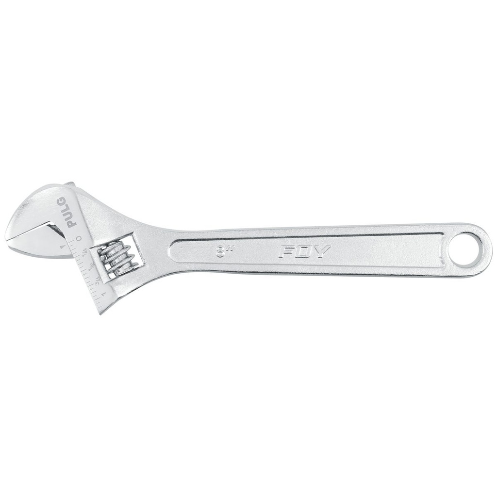 Llave ajustable cromada 8" Foy