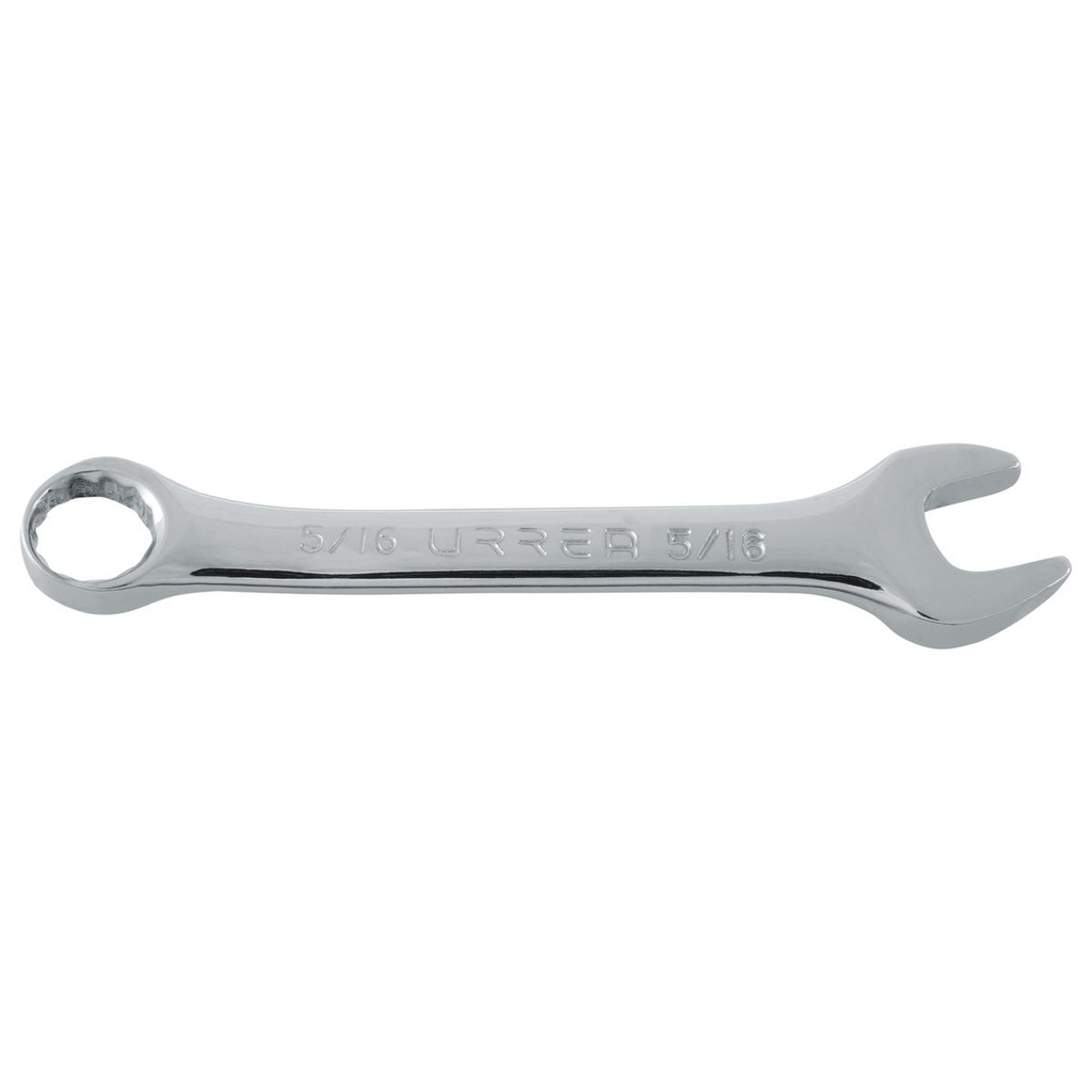 Llave combinada corta pulido espejo en pulgadas, 12 puntas, 5/16" Urrea