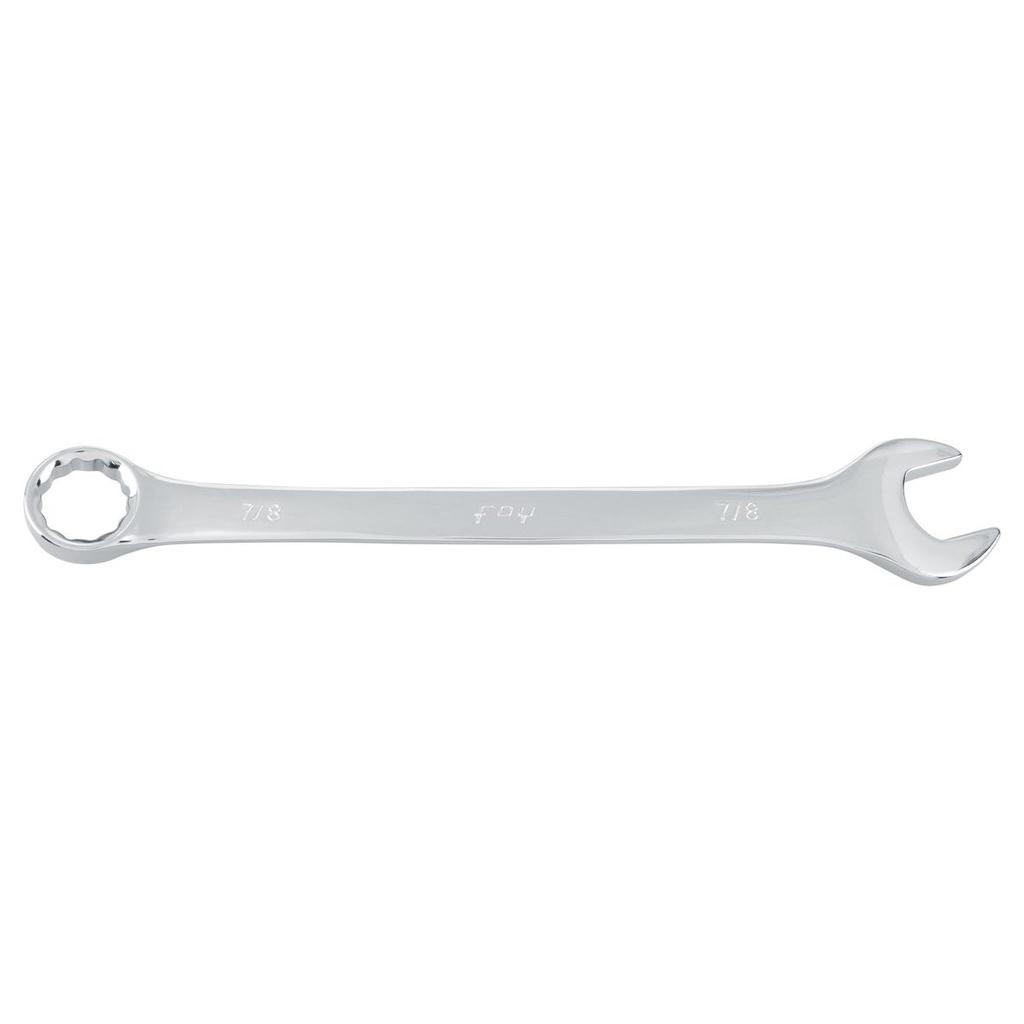 Llave combinada pulido espejo en pulgadas, 12 puntas, 7/8" Foy