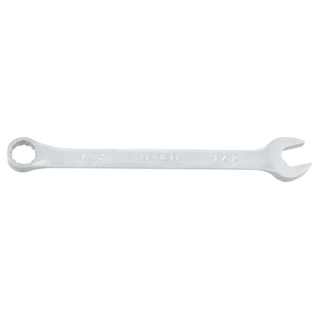 Llave combinada satinada en pulgadas, 12 puntas, 1/2" Urrea
