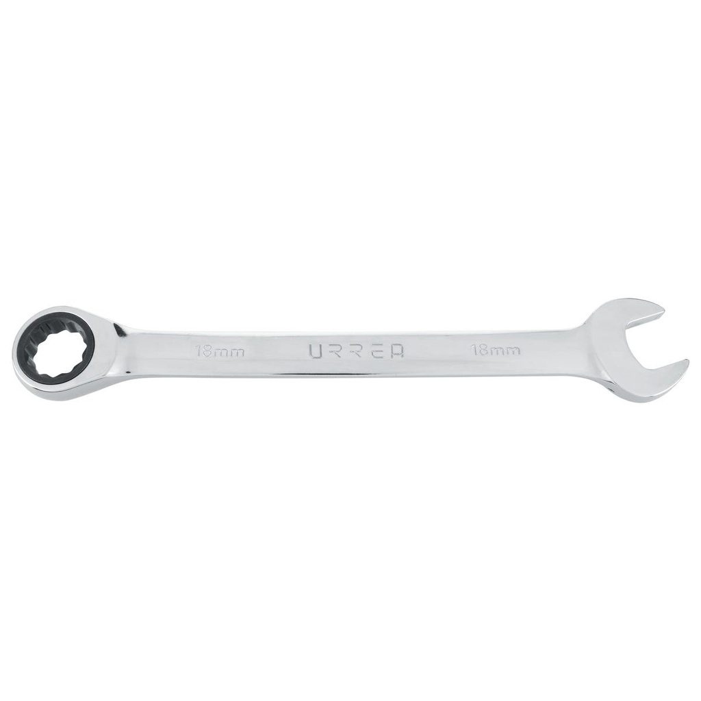 Llave combinada pulido espejo de matraca métrica, 12 puntas, 18 mm Urrea