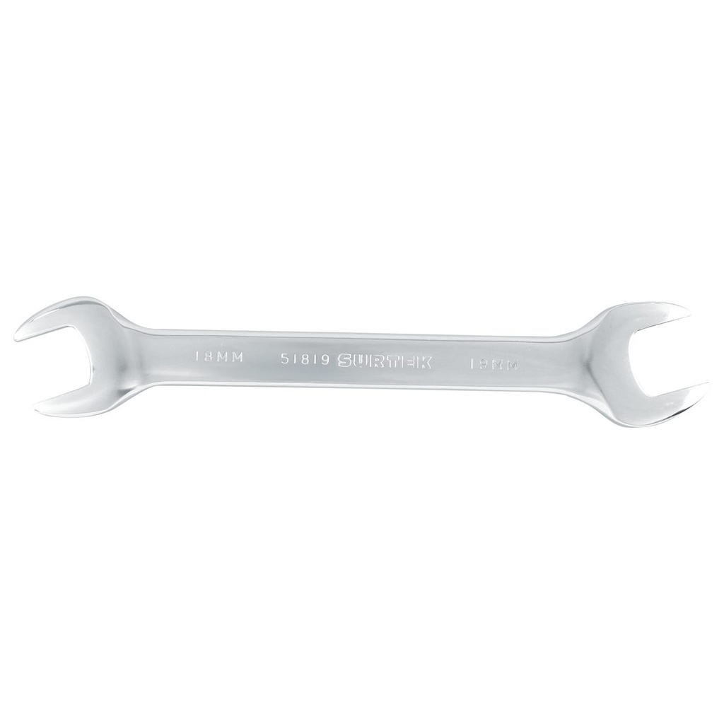Llave española pulido espejo métrica, 18 x 19mm Surtek