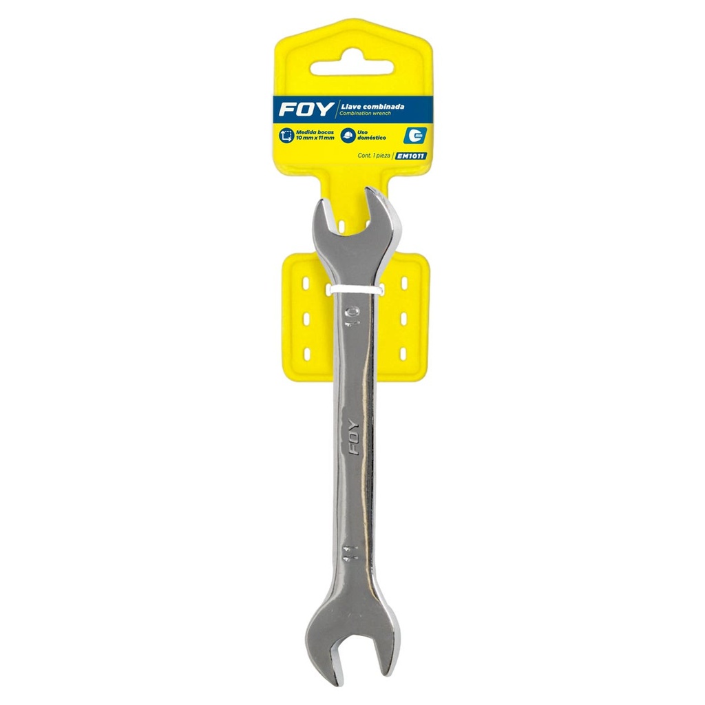 Llave española pulido espejo métrica, 10 x 11 mm Foy