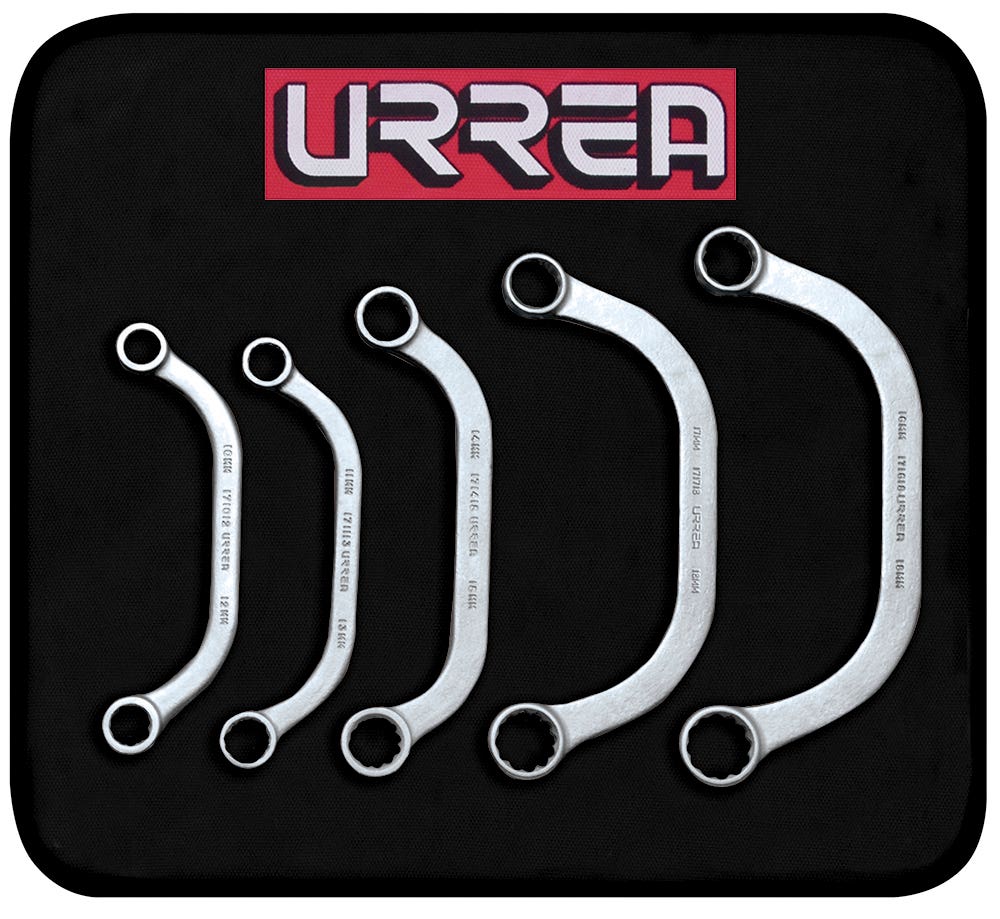 Juego de llaves de obstrucción métricas, 12 puntas, 5 piezas en estuche Urrea