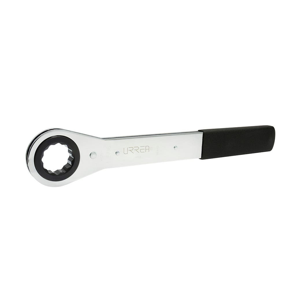 Llave de estrías pulido espejo plana de matraca en pulgadas, 12 puntas, 1-5/16" Urrea