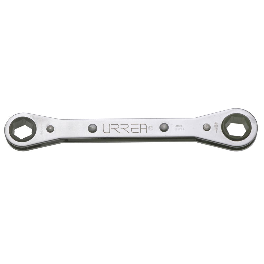 Llave de estrías pulido espejo plana de matraca métrica, 6 puntas, 13 x 14 mm Urrea