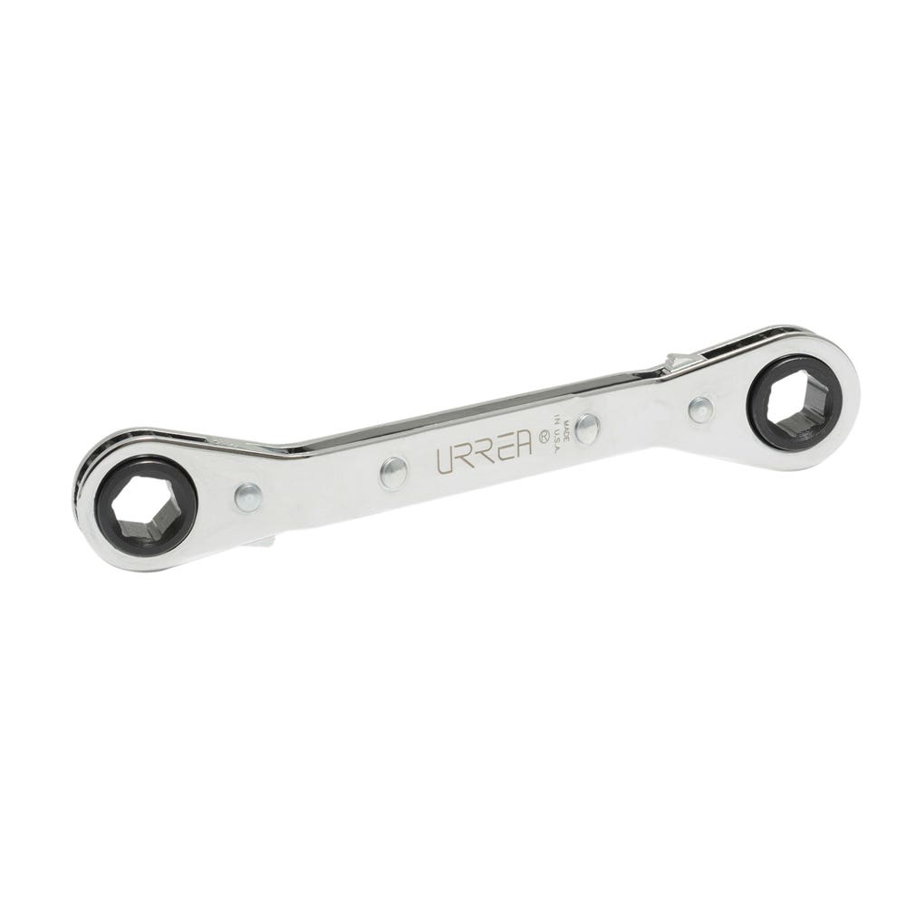 Llave de estrías pulido espejo acodada de matraca métrica, 12 puntas, 19 x 21 mm Urrea