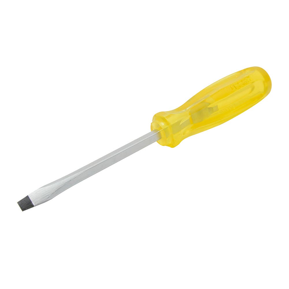 Destornillador con mango ámbar, punta plana barra cuadrada 1/4" x 9" Urrea