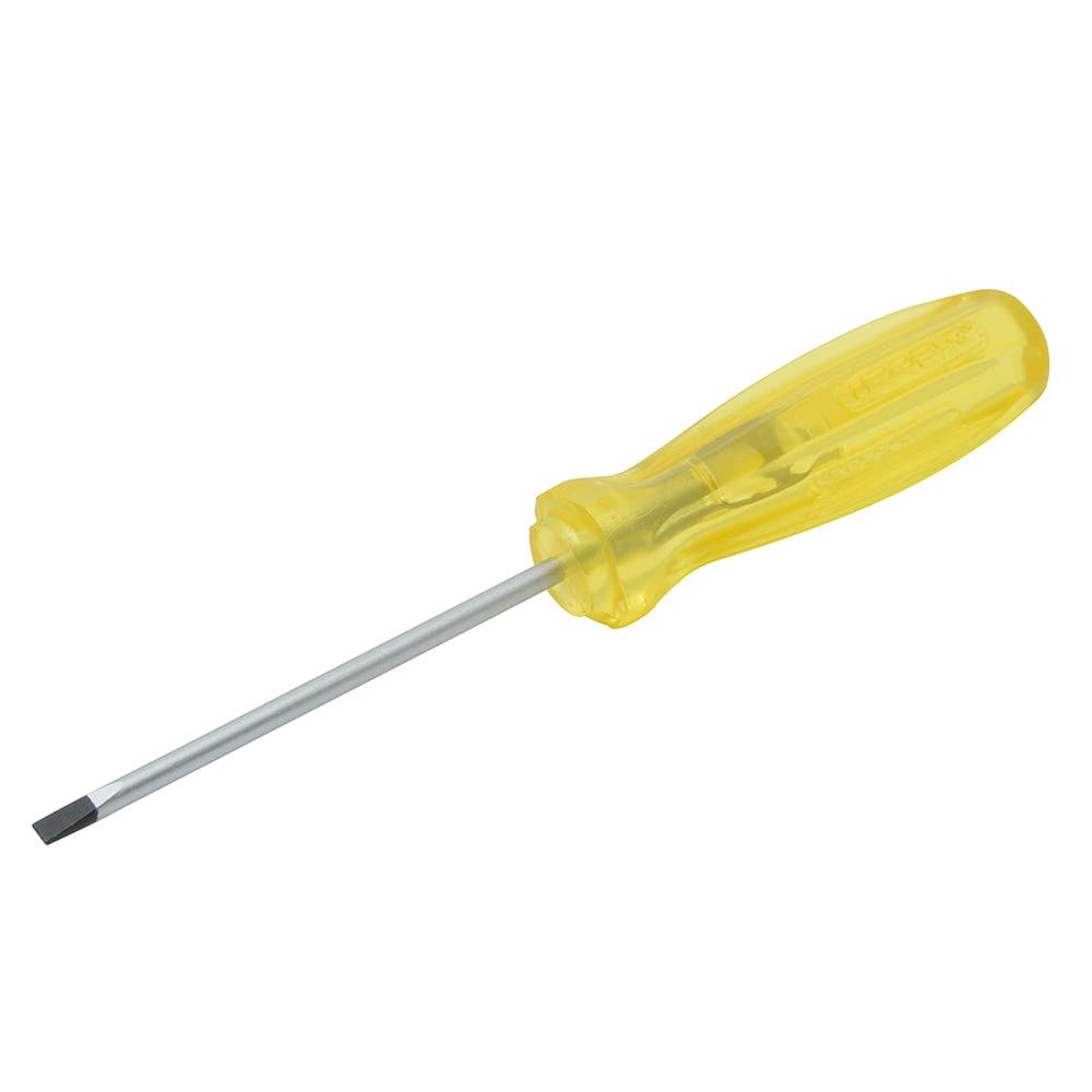 Destornillador con mango ámbar, punta cabinet barra redonda 3/16" x 5" Urrea
